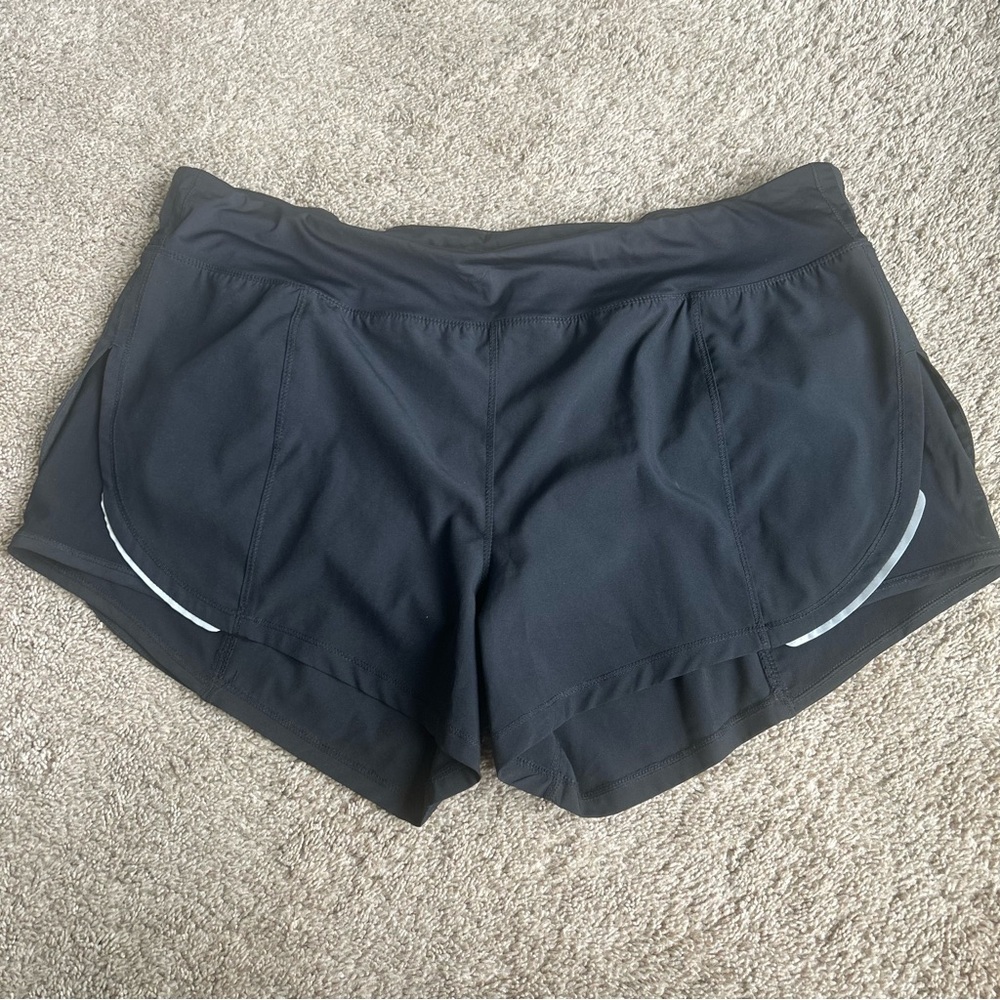 ZYIA Active Women's Mesh Energy Black Athletic Lined Reflective Shorts - XXL